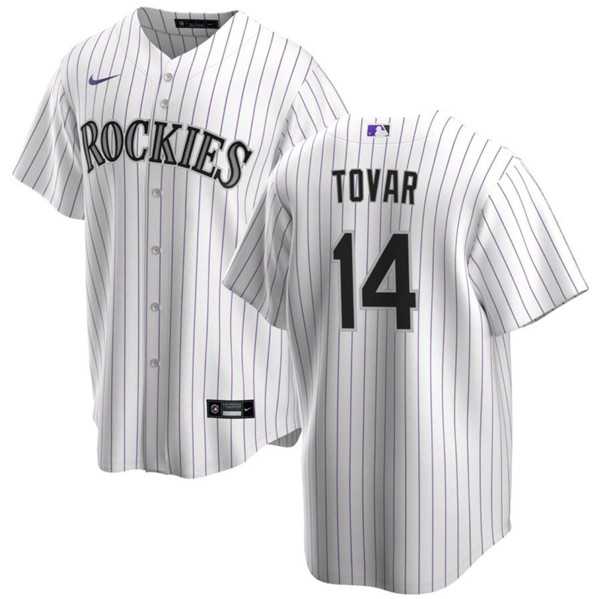 Men%27s Colorado Rockies #14 Ezequiel Tovar White Cool Base Stitched Baseball Jersey Dzhi->detroit tigers->MLB Jersey
